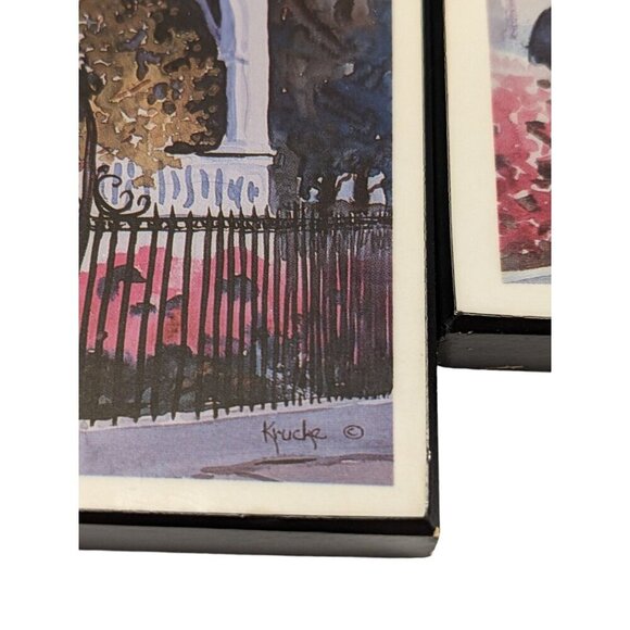 Bruce Watts Krucke Art Print Plaques Lot of 2 Southern Architecture Buildings - Picture 4 of 8